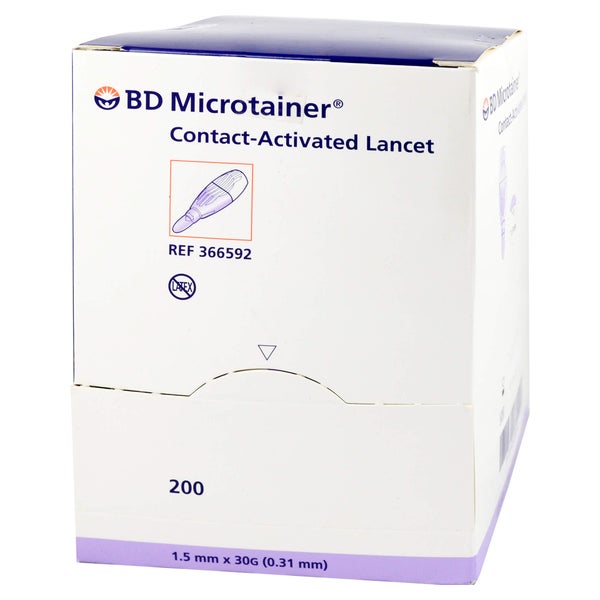 BD Microtainer Lanzette lila 30 G 1,5 mm 200 St