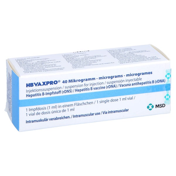 Hbvaxpro 40 µg Inj.-Susp.i.e.Fläschchen 1 St