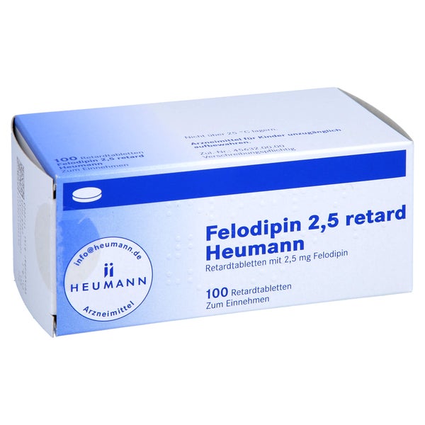 Felodipin 2,5 mg retard Heumann Tabl. 100 St