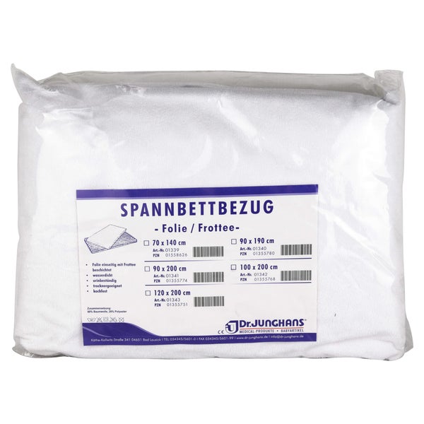 Frottee Spannbettbezug 70x140 cm m.Folie 1 St
