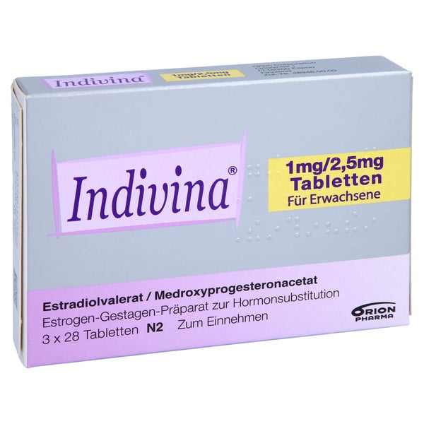 Indivina 1 Mg/2,5 mg Tabletten 3X28 St
