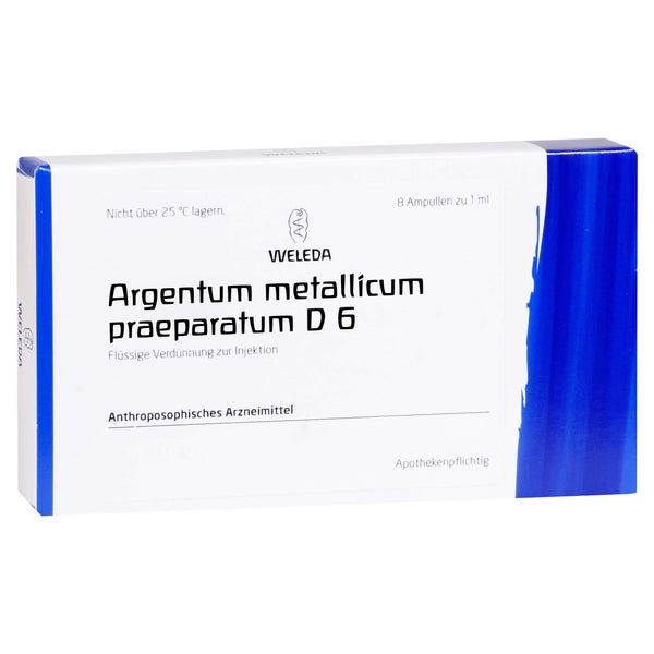 Argentum Metallicum Praeparatum D 6 Ampu 8 St