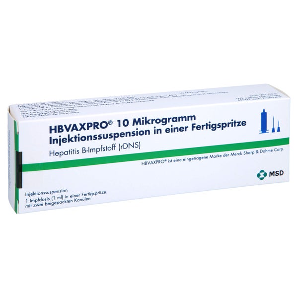 HBVAXPRO 10 µg Inj.-Susp.i.e.Fertigspritze 1 ml