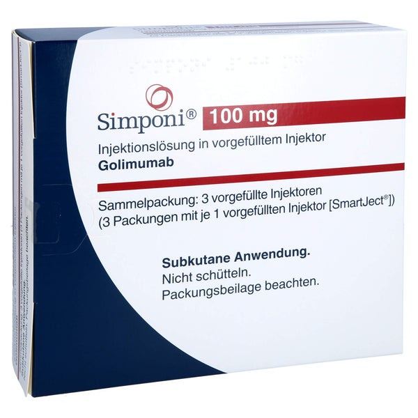 SIMPONI 100 mg Injektionslösung in vorgef.Injektor 3X1 St