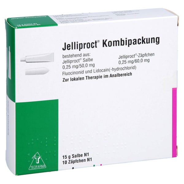 JELLIPROCT Kombipackung Salbe 15g+Zäpfchen 1 St