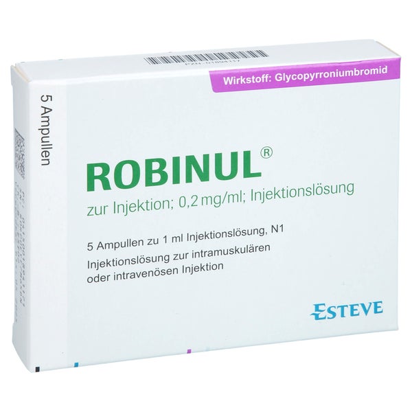 ROBINUL zur Injektion 0,2 mg/ml Injektionslsg. 5X1 ml