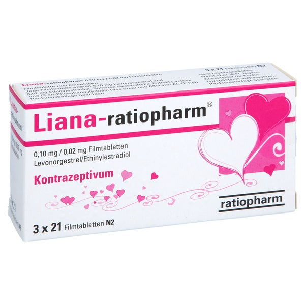 LIANA-ratiopharm 0,1/0,02 mg Filmtabletten 3X21 St