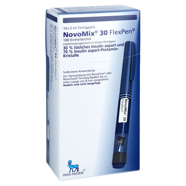NOVOMIX 30 FlexPen Injek.-Susp.i.e.Fertigpen 10X3 ml