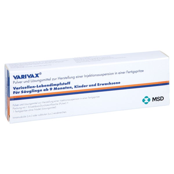 Varivax Fertigspritze ohne Kanüle 0,5 ml
