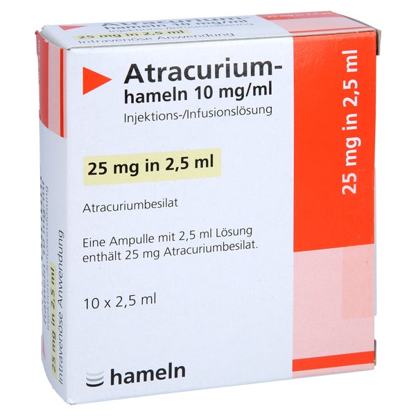 ATRACURIUM-hameln 10 mg/ml Injektionslösung Amp. 10X2,5 ml