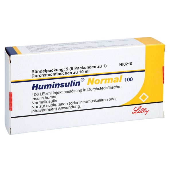 Huminsulin Normal 100 Injektionslösung 5X10 ml
