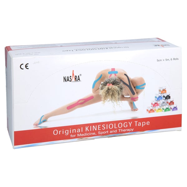 Nasara Kinesiotape 5 cmx5 m rot 6 St