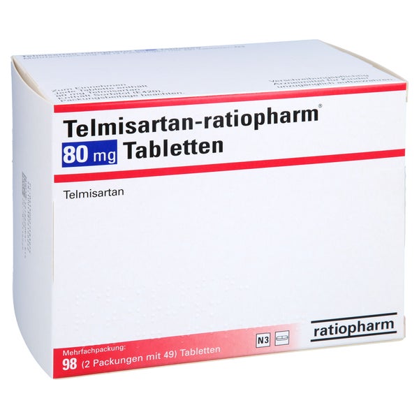 Telmisartan-ratiopharm 80 mg Tabletten 98 St