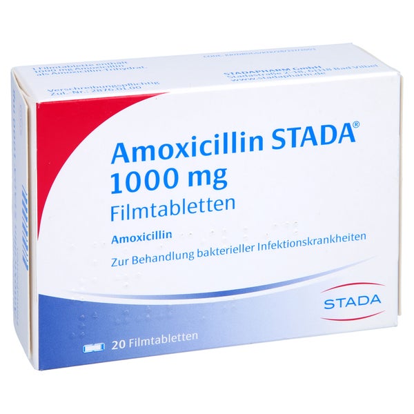 Amoxicillin Stada 1000 mg Filmtabletten 20 St