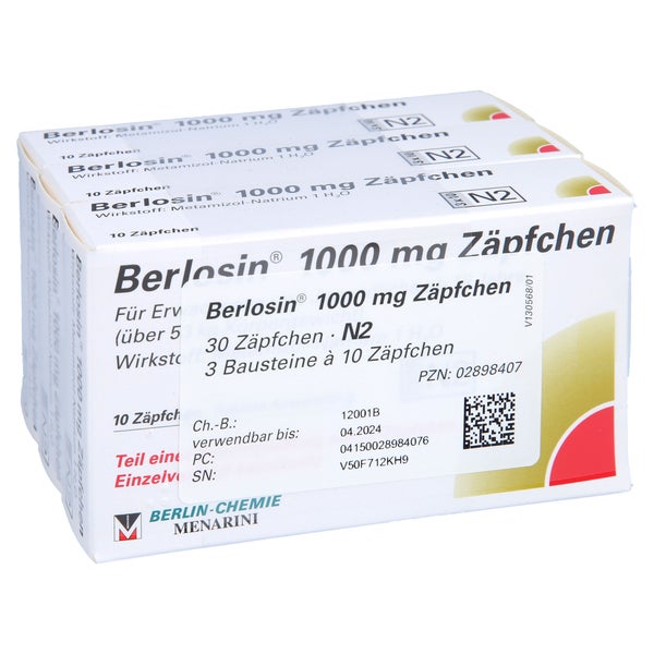 Berlosin 1000 mg Suppositorien 30 St