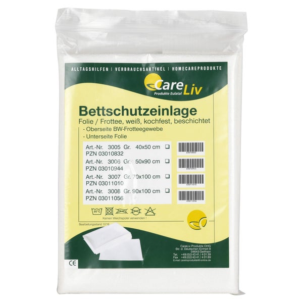Bettschutzeinlage Folie Frottee 40x50 cm 1 St