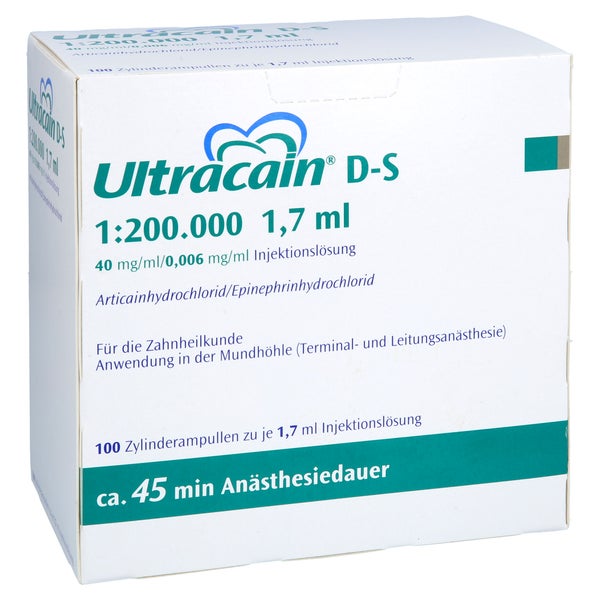 ULTRACAIN D-S 1:200.000 f.d.Zahnheilk.Zylinderamp. 100X1,7 ml