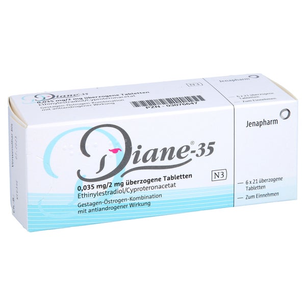 Diane 35 Überzogene Tabletten 6X21 St