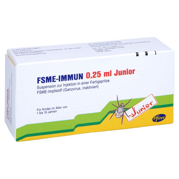 FSME IMMUN 0,25 ml Junior Injek.Sus.i.e.FS.o.Kan. 1 St