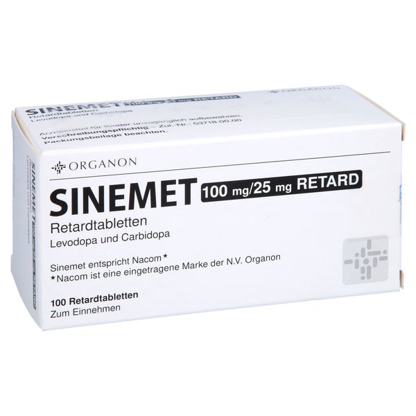 Sinemet 100mg/25mg Retard Tabl. 100 St