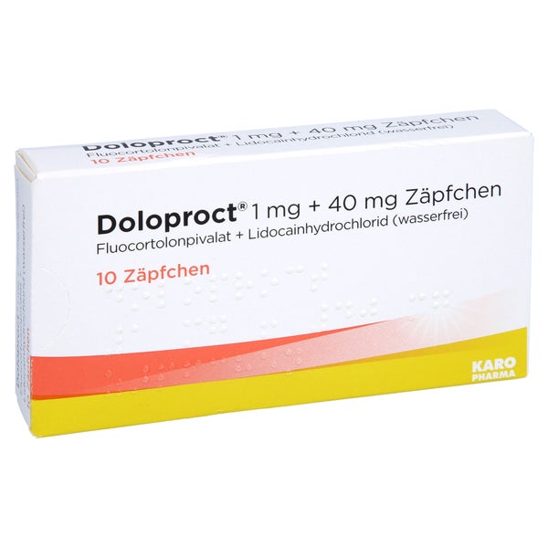 Doloproct 1 mg + 40 mg Zäpfchen 10 St
