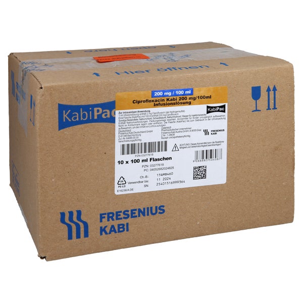 CIPROFLOXACIN Kabi 200mg/100ml KabiPac Inf.-Lsg. 10X100 ml