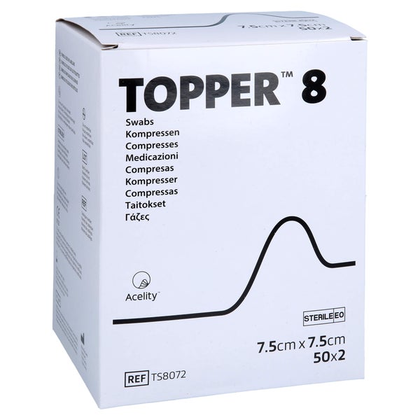 Topper 8 Kompr.7,5x7,5 cm steril 50X2 St