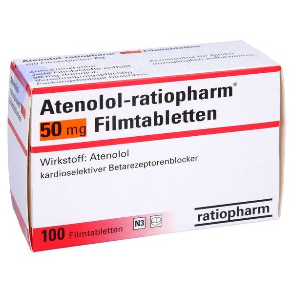 Atenolol-ratiopharm 50 mg Filmtabletten 100 St