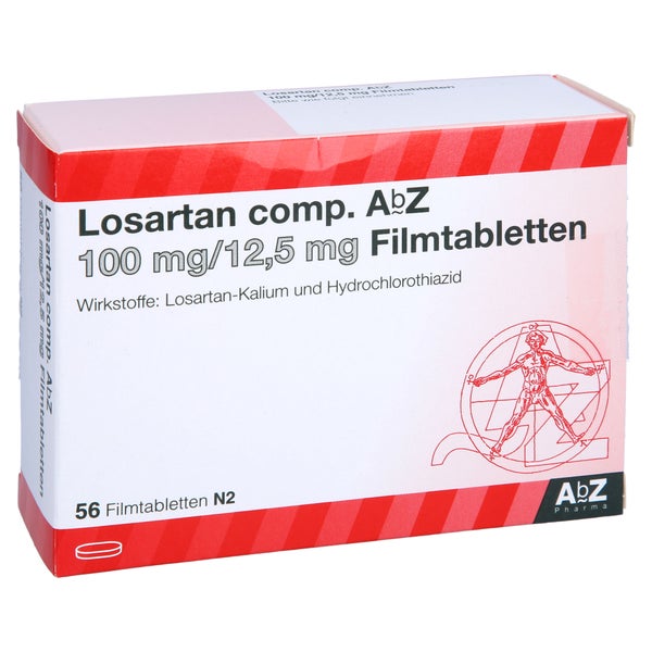 LOSARTAN comp. AbZ 100/12,5 mg Filmtabletten 56 St