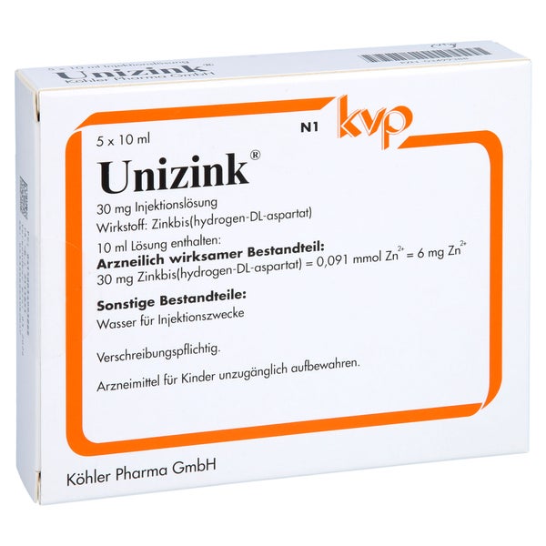 Unizink Injektionslösung in Ampullen 5X10 ml