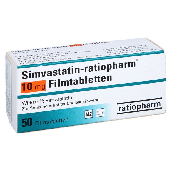 SIMVASTATIN-ratiopharm 10 mg Filmtabletten 50 St