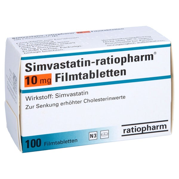 SIMVASTATIN-ratiopharm 10 mg Filmtabletten 100 St