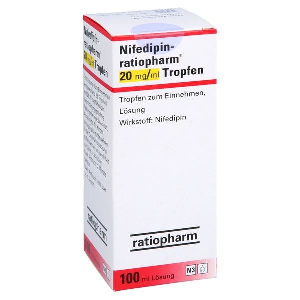 NIFEDIPIN-ratiopharm 20 mg/ml Tropfen z.Einnehmen 100 ml