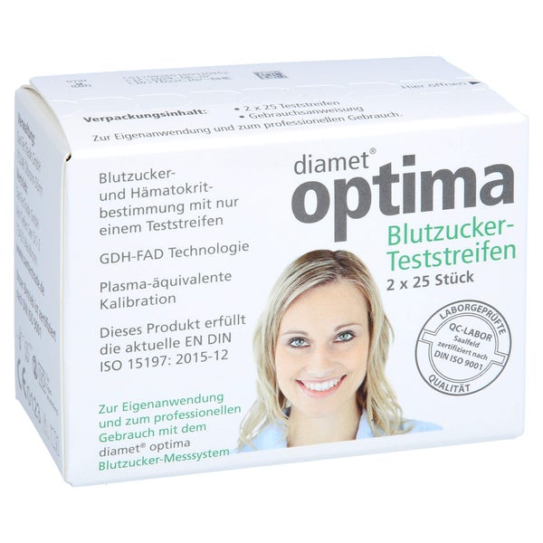 Diamet Optima Blutzucker Teststreifen 2i 2X25 St
