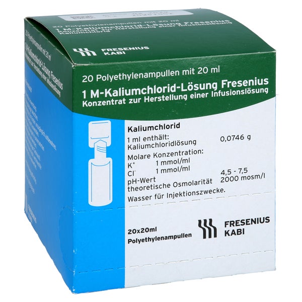 1 M Kaliumchlorid Lösung Fresenius 20X20 ml