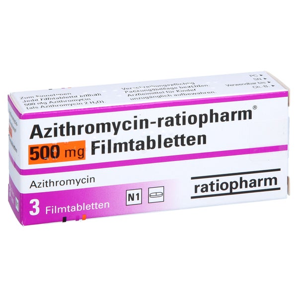 AZITHROMYCIN-ratioph.500mg Filmtabletten 3 St