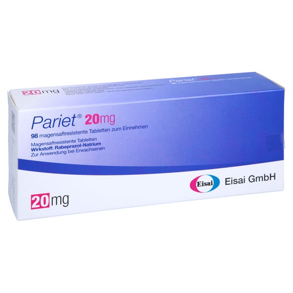 PARIET Eisai 20 mg magensaftresistente Tabletten 98 St