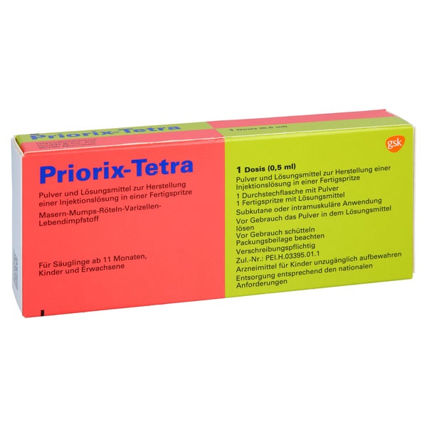 PRIORIX Tetra 0,5 ml Plv.u.LM z.H.e.Inj.L.i.e.FS. 1 St