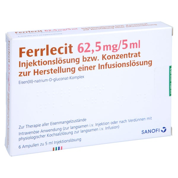 Ferrlecit 62,5 mg Ampullen 6X5 ml