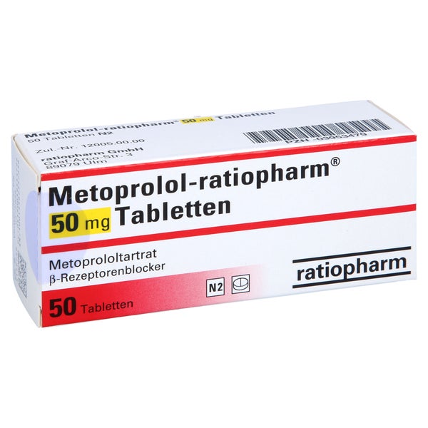 Metoprolol-ratiopharm 50 mg Tabletten 50 St
