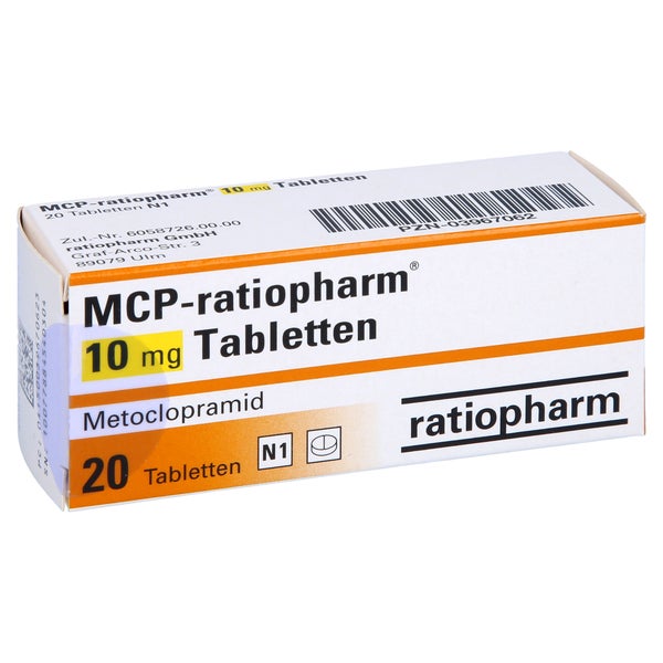 Mcp-ratiopharm 10 mg Tabletten 20 St