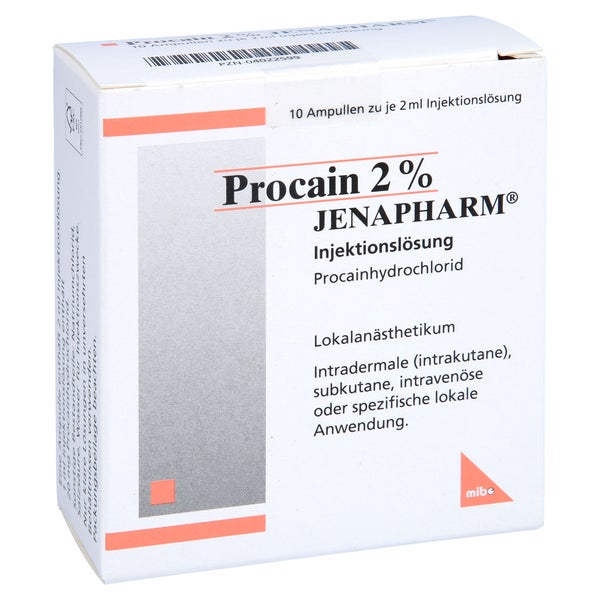 Procain 2% Jenapharm Injektionslösung Am 10X2 ml
