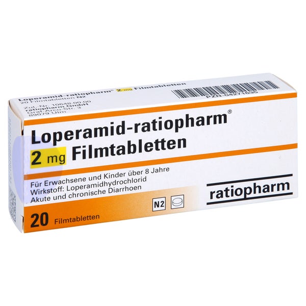 Loperamid-ratiopharm 2 mg Filmtabletten 20 St