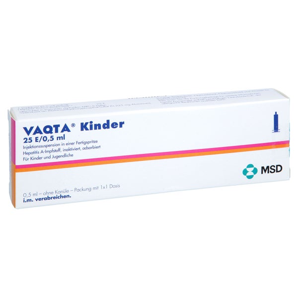 VAQTA Kinder 25 E/0,5 ml Injektionssusp.Fertigspr. 0,5 ml