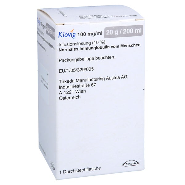 Kiovig 100 Mg/ml Infusionslösung 20 g 200 ml