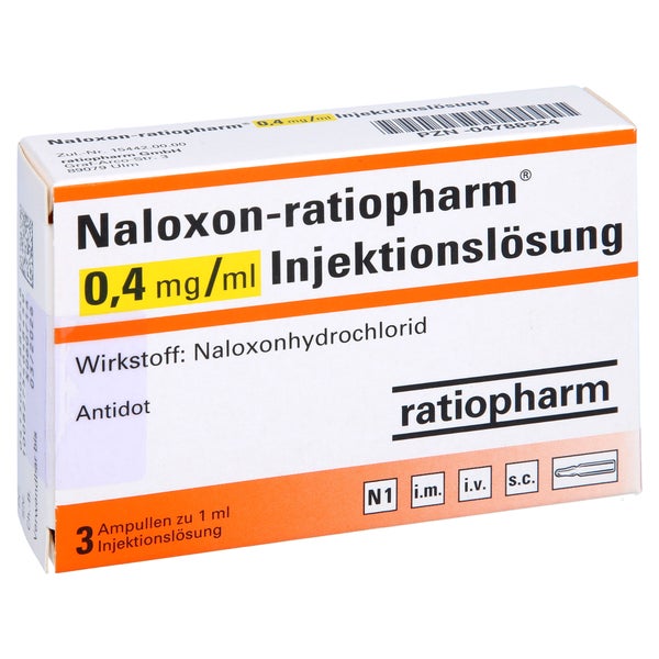 NALOXON-ratiopharm 0,4 mg/ml Injektionslösung Amp. 3 St