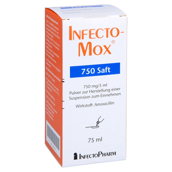INFECTOMOX 750 Saft Pulver z.Herst.e.Susp.z.Einn. 75 ml