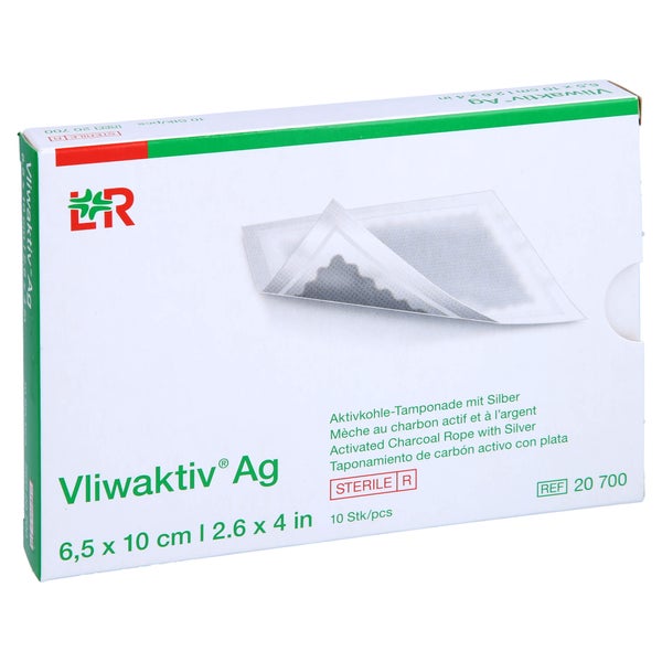 Vliwaktiv AG Aktivkohle Tamponade mit Silber 10 St
