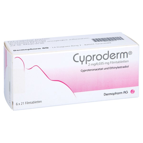 Cyproderm 2 Mg/0,035 mg Filmtabletten 6X21 St
