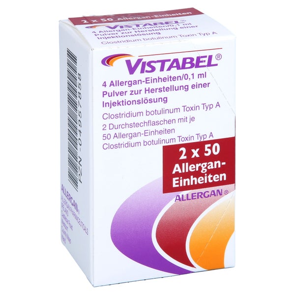 VISTABEL 4 Allergan-E./0,1ml 2x50E. P.z.H.e.Inj.-L 1 P